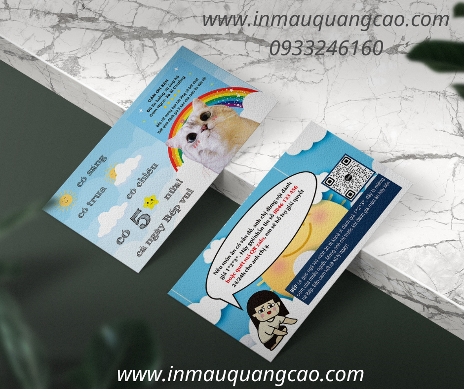 Mẫu thẻ cảm ơn, mẫu card cảm ơn quán ăn đẹp